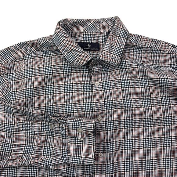 Hart Schaffner Marx Men's XL Plaid Long Sleeve Button Front Cotton Shirt - Picture 10 of 16
